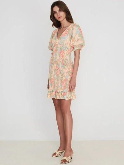 Shop Faithfull The Brand Margherita Smocked Mini Dress - S - Also In: M, L, Xs In Pink