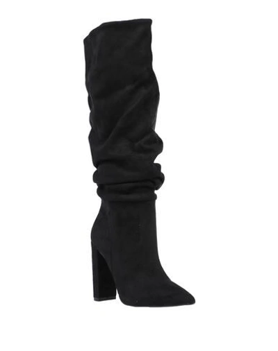 Shop Steve Madden Woman Knee Boots Black Size 7 Textile Fibers