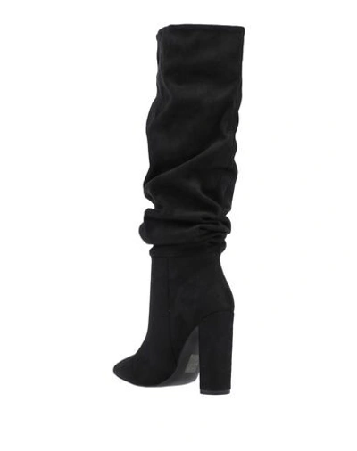 Shop Steve Madden Woman Knee Boots Black Size 7 Textile Fibers