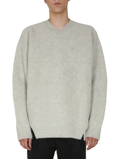 Shop Jil Sander V-neck Sweater In Grigio