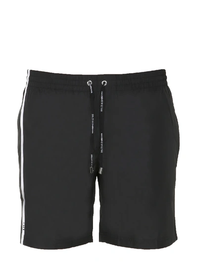 Shop Dolce & Gabbana Short Sea Boxer In Nero