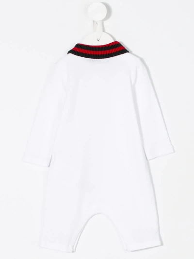 Shop Gucci Loved Chest Pocket Romper In White