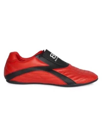 Shop Balenciaga Men's Zen Sneakers In Red Black