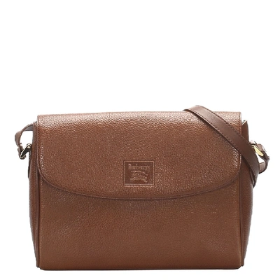 Pre-owned Burberry Brown Leather Crossbody Bag