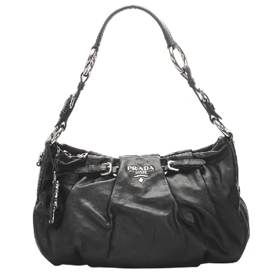 Pre-owned Prada Black Leather Shoulder Bag