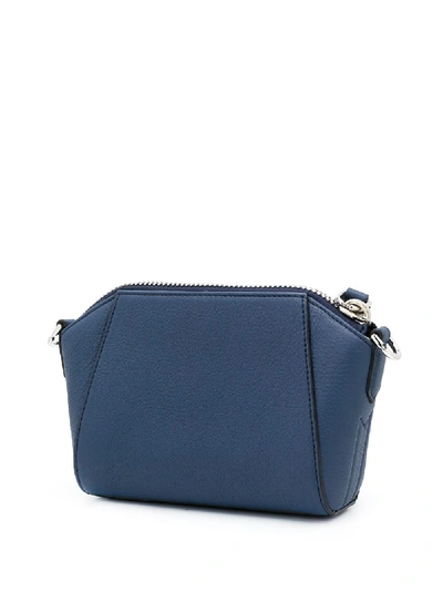 Shop Givenchy Antigona Nano Leather Bag In Blue