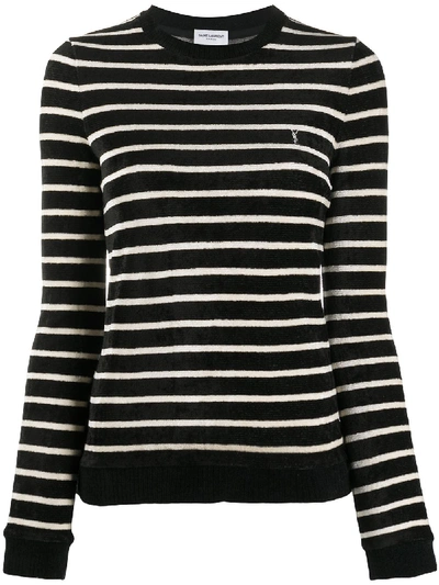 Shop Saint Laurent Jersey Sweater In Black
