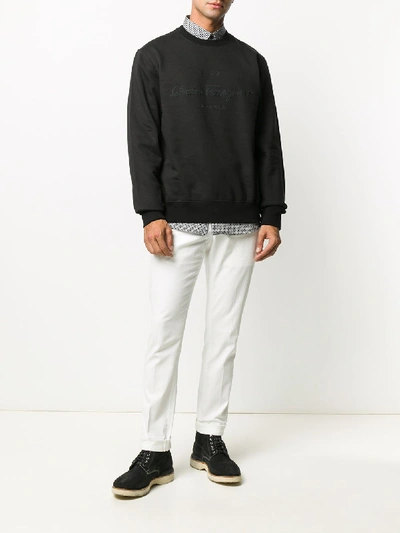 Shop Ferragamo Cotton Sweatshirt In Black