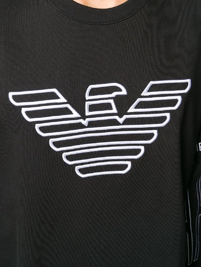 Shop Emporio Armani Cotton Sweatshirt With Logo In Black