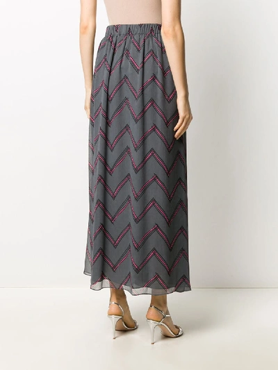 Shop Emporio Armani Long Skirt In Grey