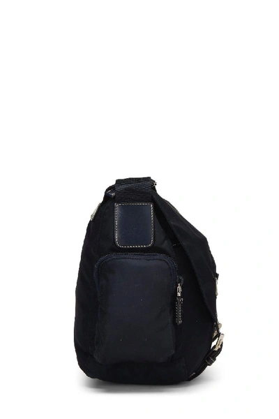 Pre-owned Prada Navy Tessuto Messenger Bag In Blue
