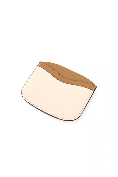 Shop Lanvin Tourist Two-tone Card Holder In Brown,pink