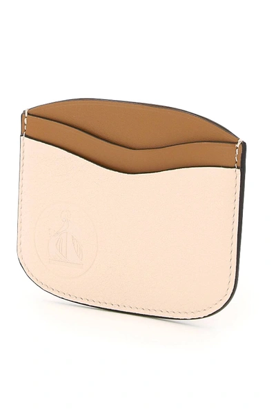 Shop Lanvin Tourist Two-tone Card Holder In Brown,pink