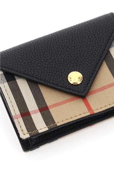 Shop Burberry Jade Card Holder Micro Bag In Black,beige,red