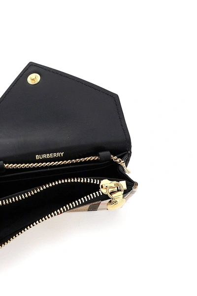 Shop Burberry Jade Card Holder Micro Bag In Black,beige,red