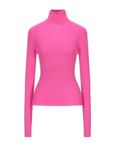 Shop Dolce & Gabbana Woman Turtleneck Fuchsia Size 10 Cashmere In Pink