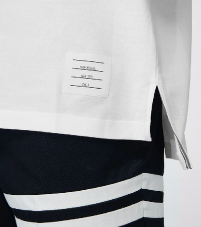 Thom Browne Navy Blue Medium Weight Cotton Jersey T-shirt In Multi