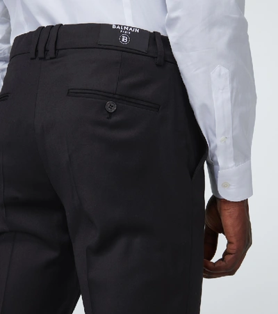 Shop Balmain Tailored Formal Pants In Black