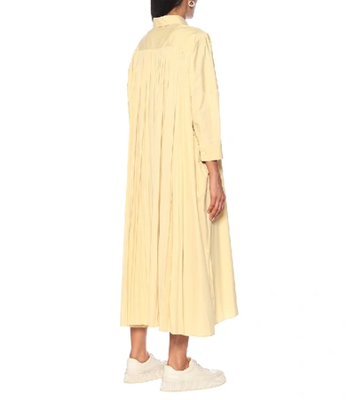 Shop Jil Sander Cotton Poplin Shirt Dress In Yellow