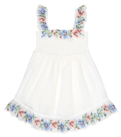 Shop Zimmermann Juliette Floral Cotton Dress In White