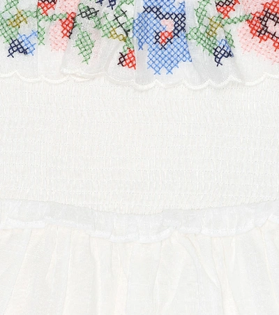 Shop Zimmermann Juliette Floral Cotton Dress In White