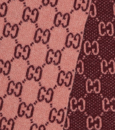 Shop Gucci Gg Wool Scarf In Pink