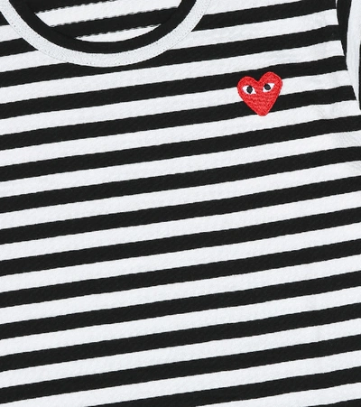 Shop Comme De Garçons Play Comme Des Garçons Play Kids Striped Cotton Jersey T-shirt In Black