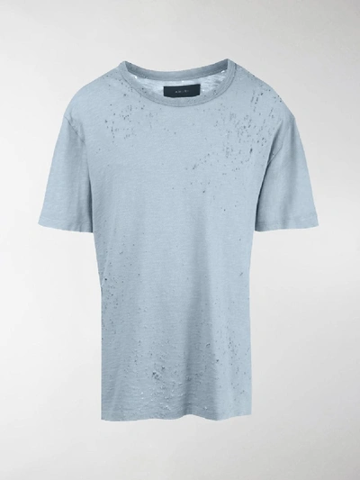 Shop Amiri Washed Shotgun T-shirt In Blue