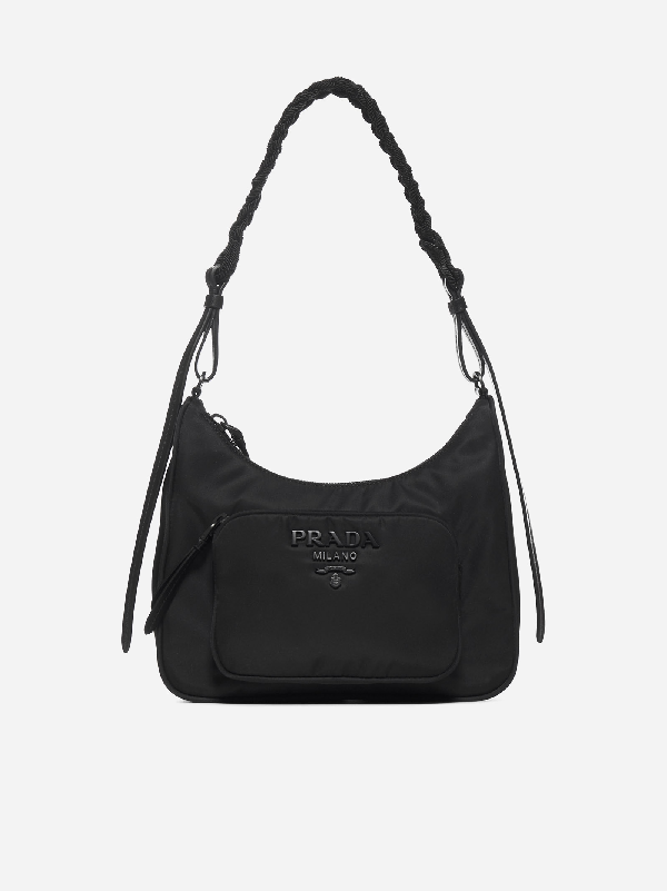 prada nylon hobo shoulder bag