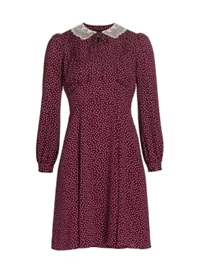 Shop Marc Jacobs The Berlin Highneck Dress In Burgundy