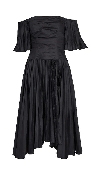 Shop Amur Rinna Dress In Black