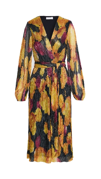 Shop Rebecca Vallance Astoria Long Sleeve Midi Dress In Astoria Print