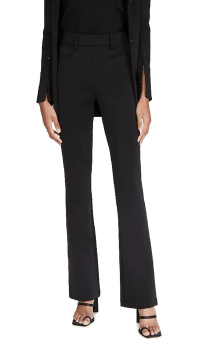 Shop Alexander Wang Mid Rise Flared Leg Trousers In Black