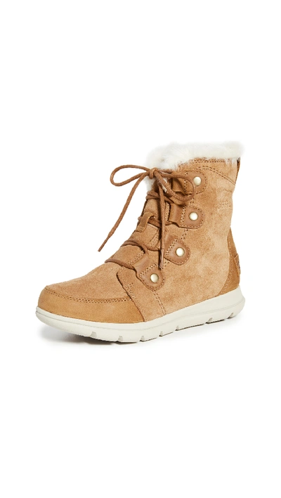 Shop Sorel Explorer Joan Boots In Camel Brown