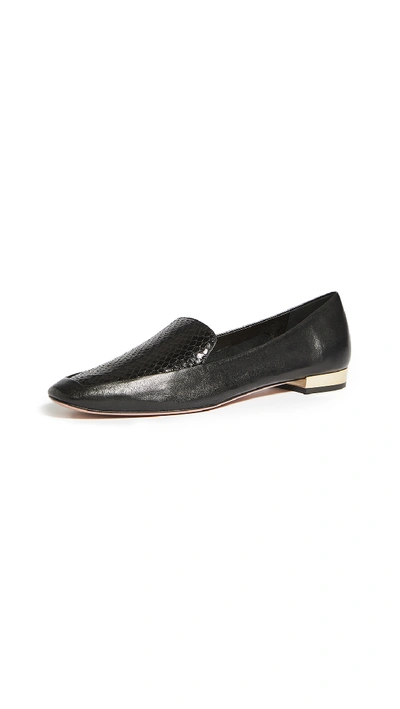 Shop Aquazzura Greenwich Loafers In Black