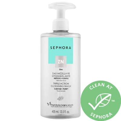 Shop Sephora Collection Triple Action Cleansing Water - Cleanse + Purify 13.5 oz/ 400 ml