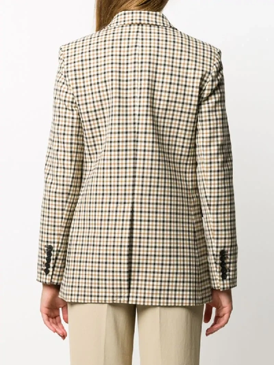 Michael Michael Kors Checked Single-breasted Blazer In Brown
