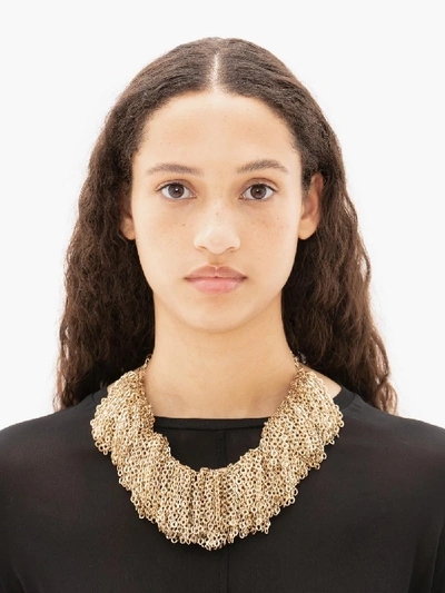 Shop Jw Anderson Chain Tassel Necklace In Gold