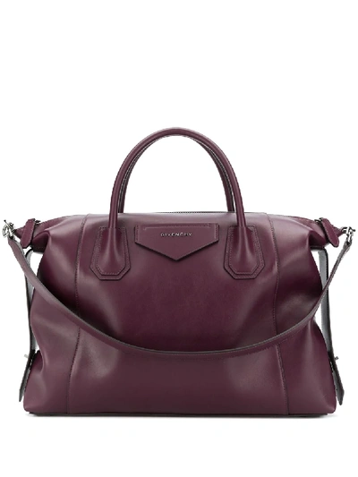 Shop Givenchy Medium Antigona Tote Bag In Purple