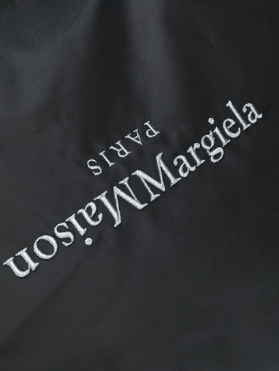 Shop Maison Margiela Large Logo Tote Bag In Black
