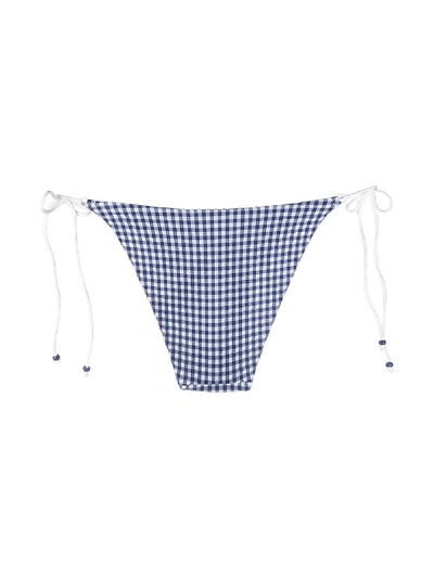 Shop La Perla Vintage Beach Bikini Bottom In Blue