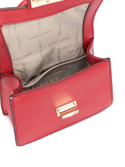 Shop Dkny Jojo Mini Leather Bag In Red