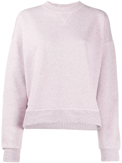 Shop Ganni Cotton Sweatshirt In Pink