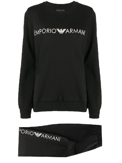 Shop Emporio Armani Tracksuit In Black