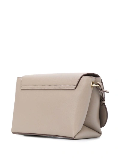 Shop Dkny Dayna Leather Crossbody Bag In Brown
