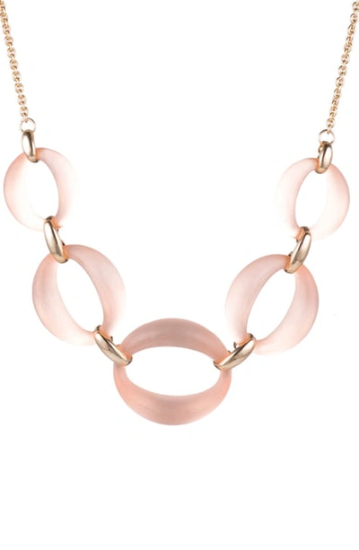 Shop Alexis Bittar Essentials Large Lucite Link Necklace In Sunset
