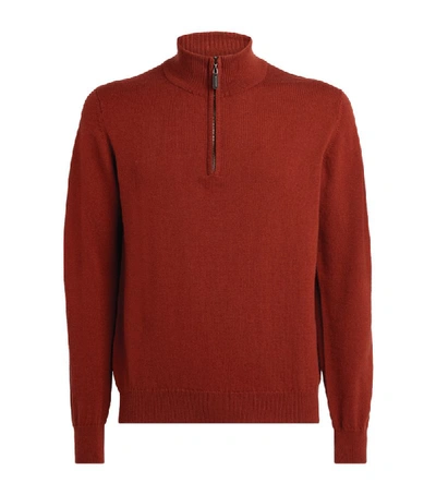 Shop Johnstons Of Elgin Half-zip Cashmere Sweater