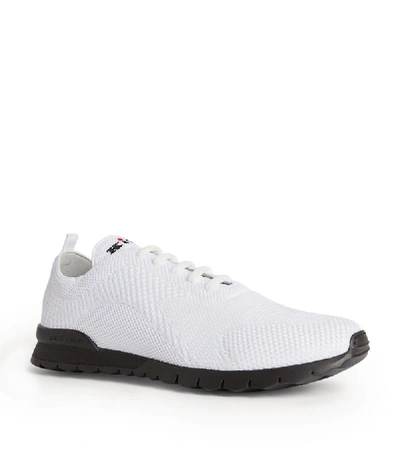Shop Kiton Knitted Logo Sneakers