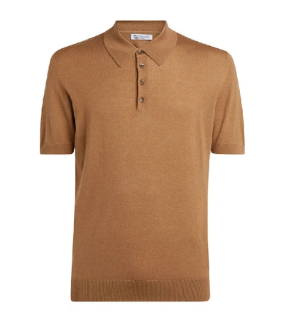 Shop Johnstons Of Elgin Cashmere-silk Polo Shirt