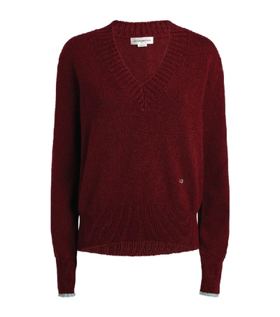 Shop Victoria Beckham Cashmere-rich V-neck Sweater
